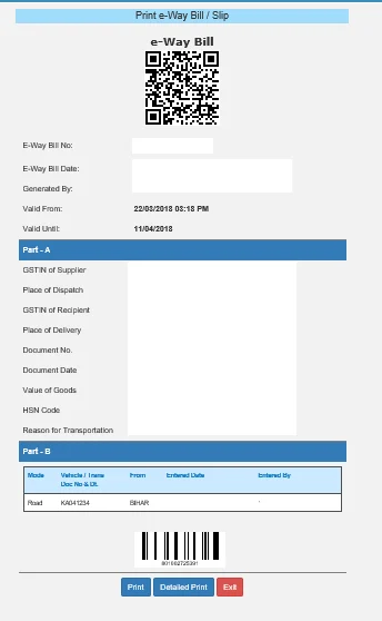 print e-way bill