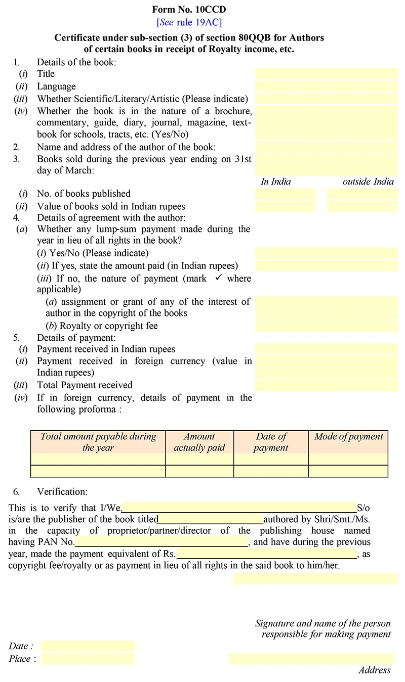 FORM 10CCD