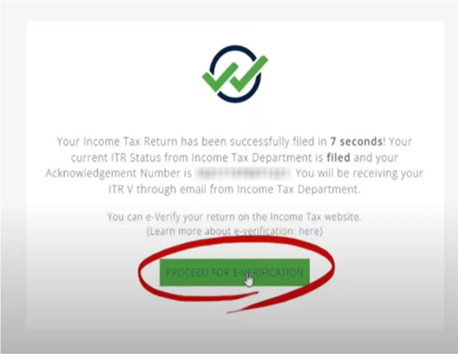 e-verify your ITR