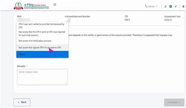 select the Reason of Delay