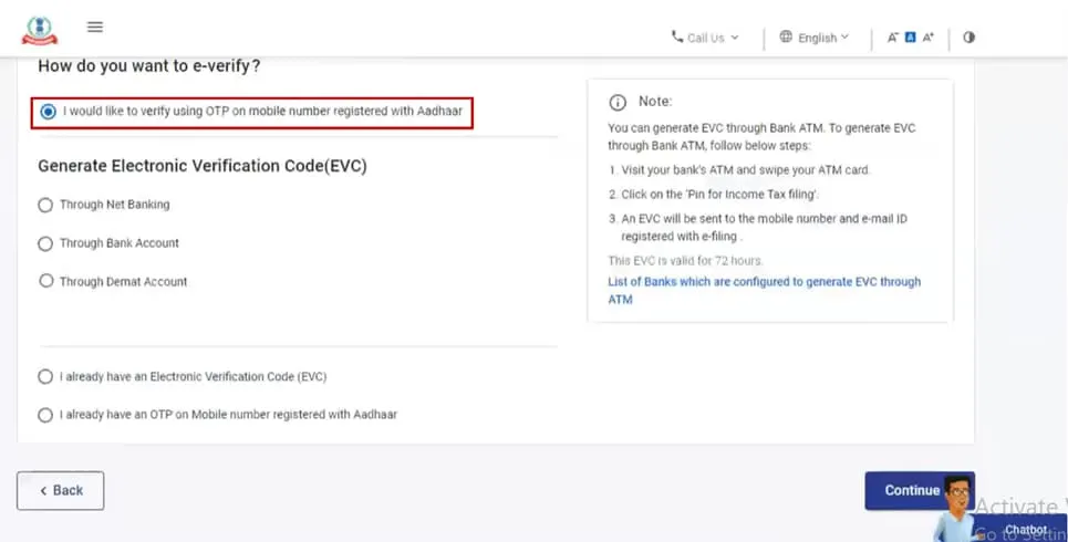 e-verify using OTP
