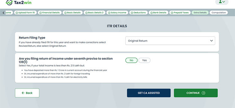  Prepaid Taxes tab
