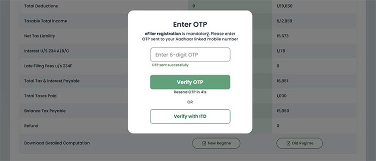 Aadhaar linked mobile number