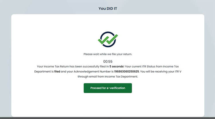 Proceed for e verification