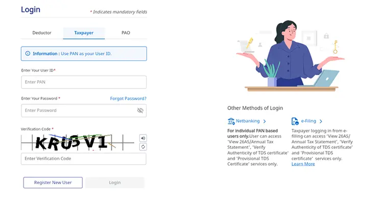 Login as a Taxpayer