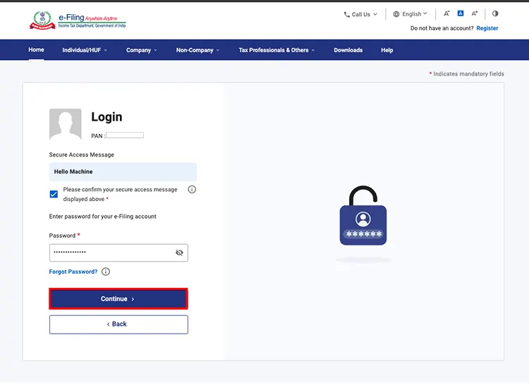 Enter the Password