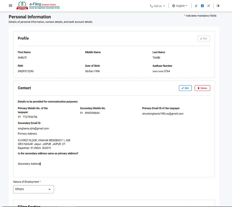 income and total deductions