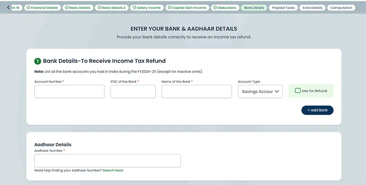 details of the investment