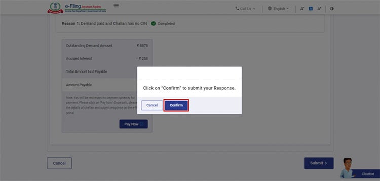 submit response